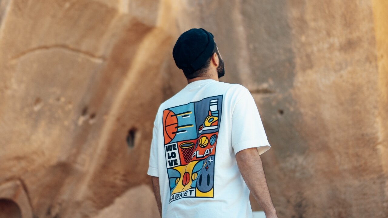 DTF on custom t-shirts