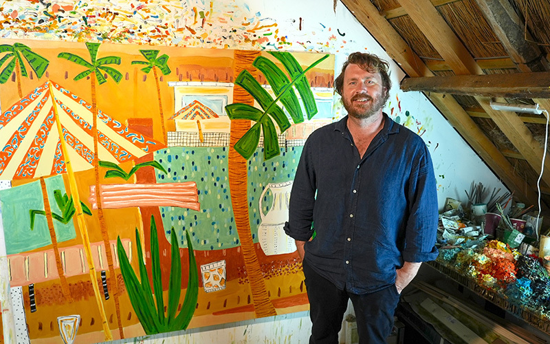 Dive Into Alec Cumming’s Sun-Drenched Paintings of Paradise