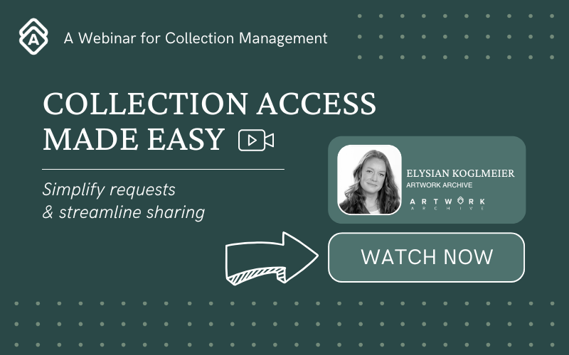 Collection Access Made Easy with a headshot of Elysian Koglmeier and a Watch Now button with an arrow pointing to it