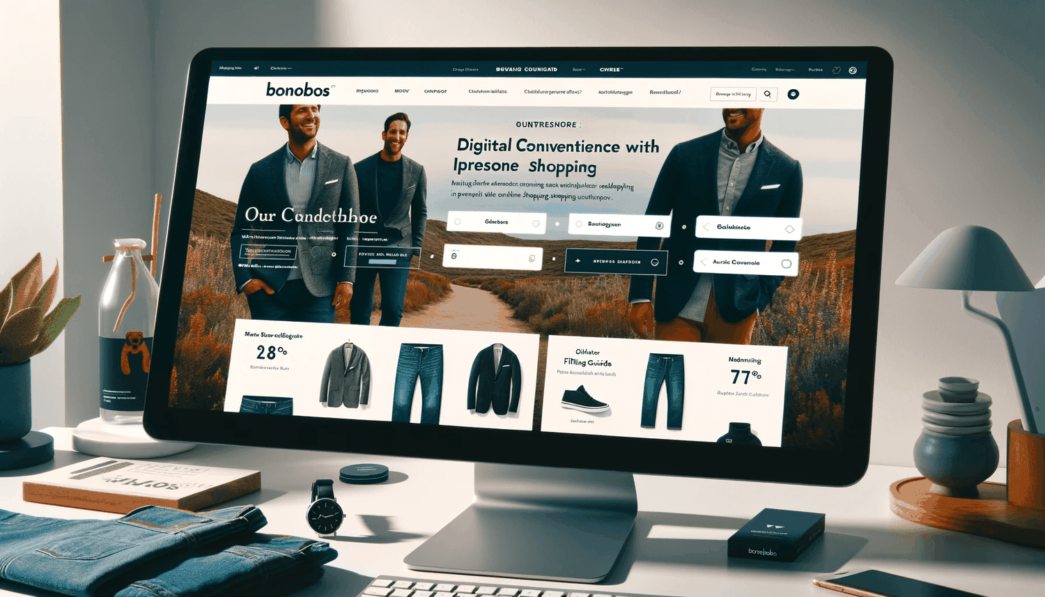 screenshot of Bonobos’ website/product catalog