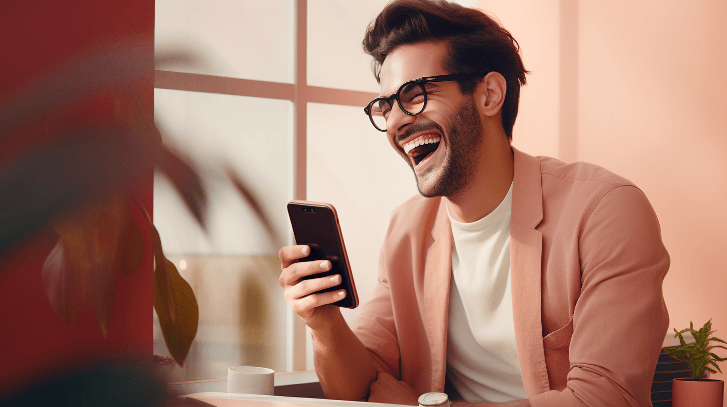 a consumer smiling at their phone screen / an infographic listing the benefits of cultural branding in ecommerce
