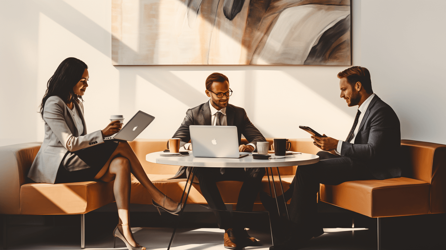 business professionals strategizing